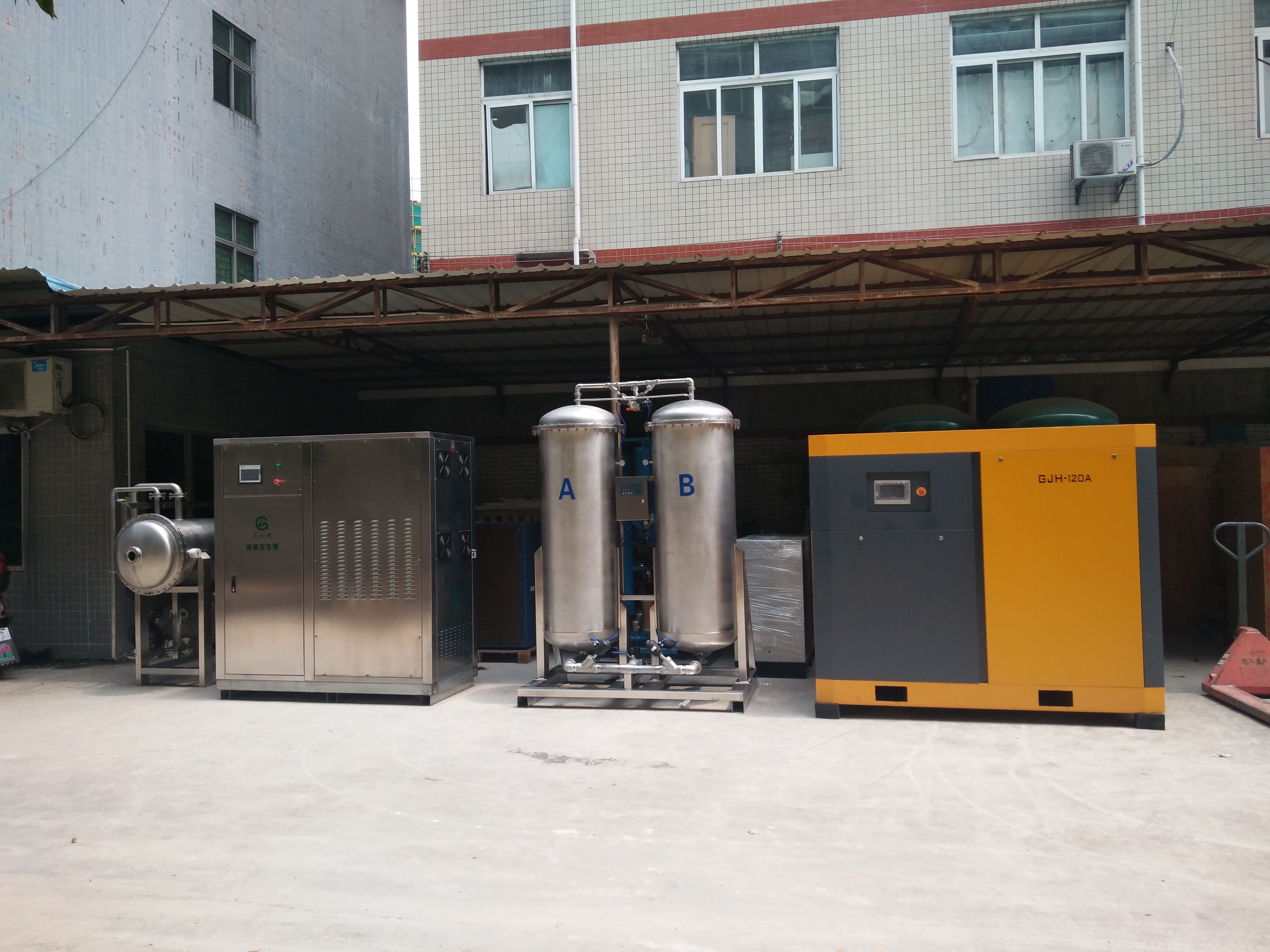 佳環(huán)8月份，出貨一套5KG氧氣源臭氧發(fā)生器應(yīng)用于洗滌廢水回水處理